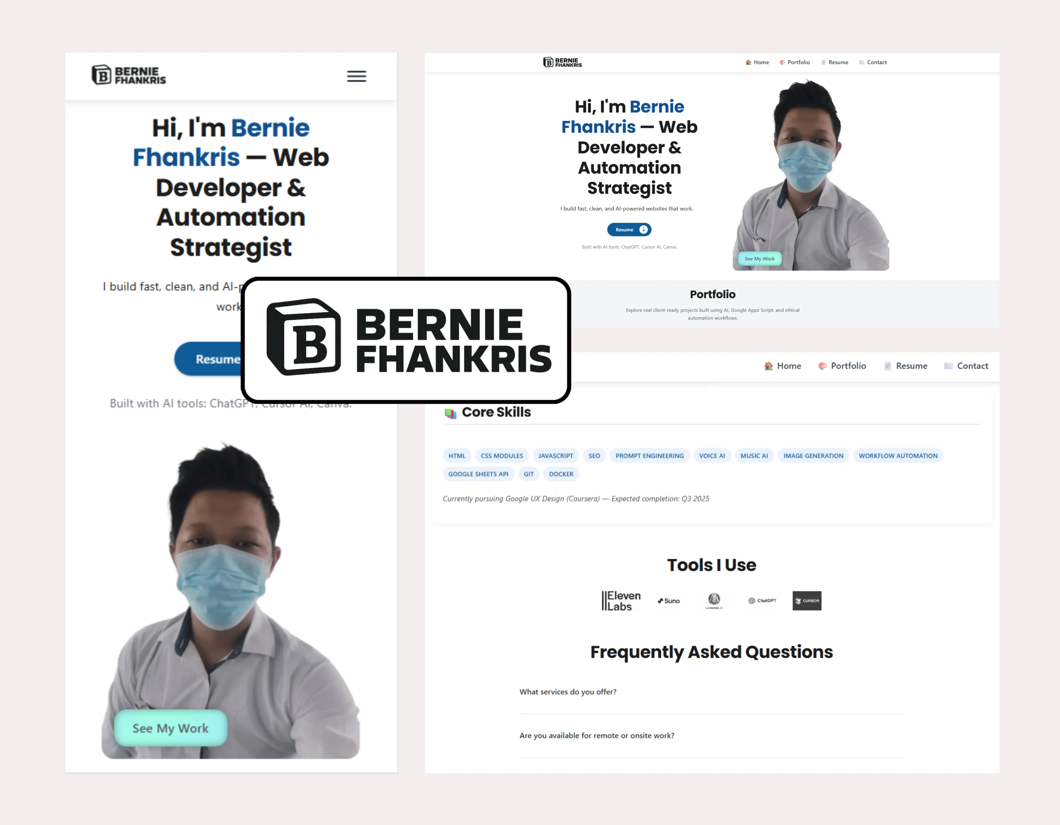 Bernie Fhankris — Portfolio Website & AI Workflow Hub